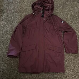 Lands' End Maroon Hooded Jacket